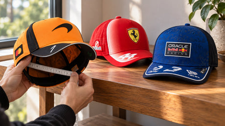 F1 driver caps: overview, sizes and fits – illustrative image created with AI