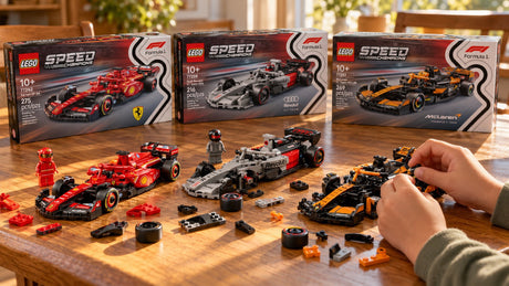 LEGO und Motorsport: Speed Champions, Technic und F1-Sets – Übersicht – mit KI erstelltes Illustrationsbild