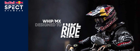 Red Bull Spect WHIP Motocrossbrille rot mit klarem Glas