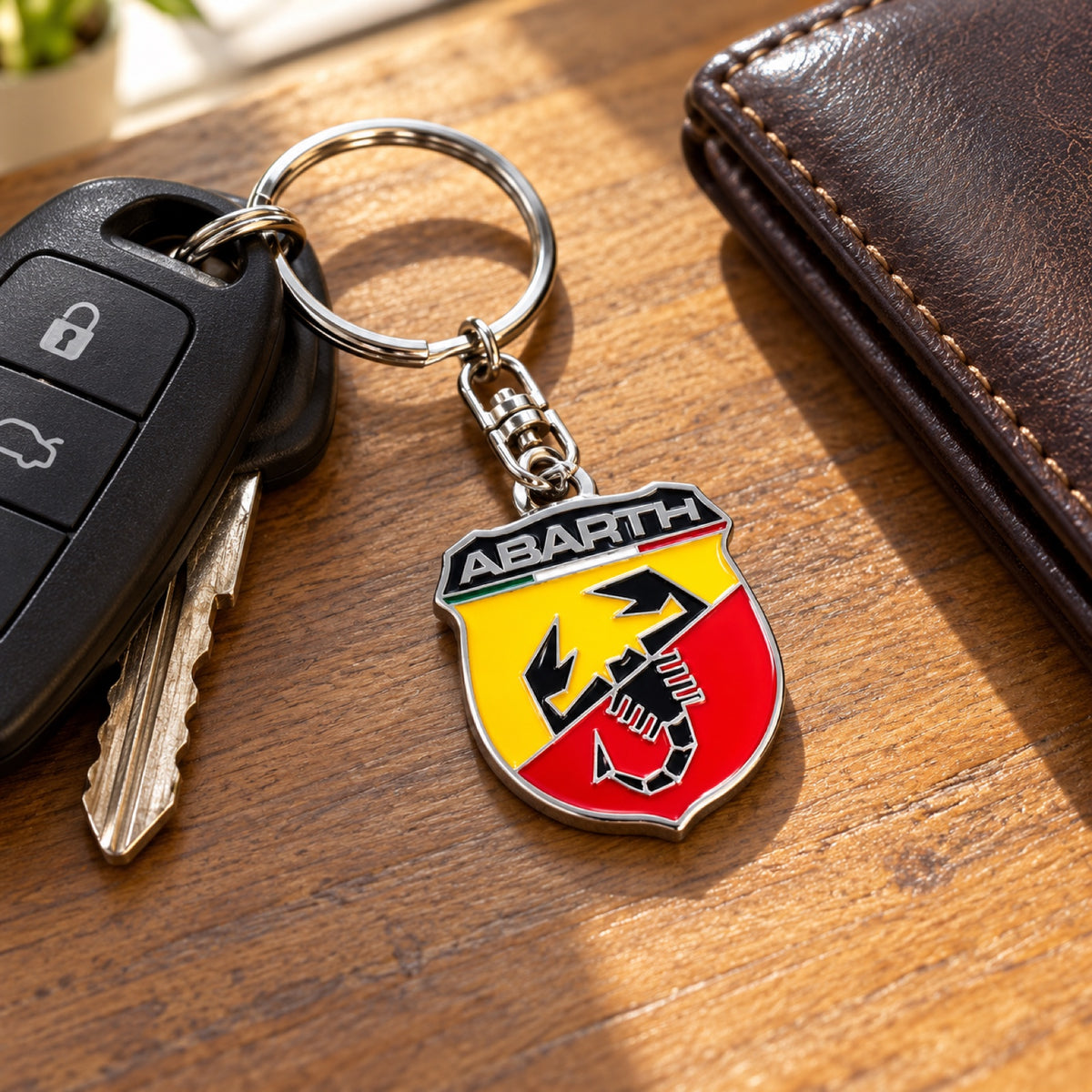 Abarth BADGE Metall-Schlüsselanhänger – Illustrationsfoto (KI)