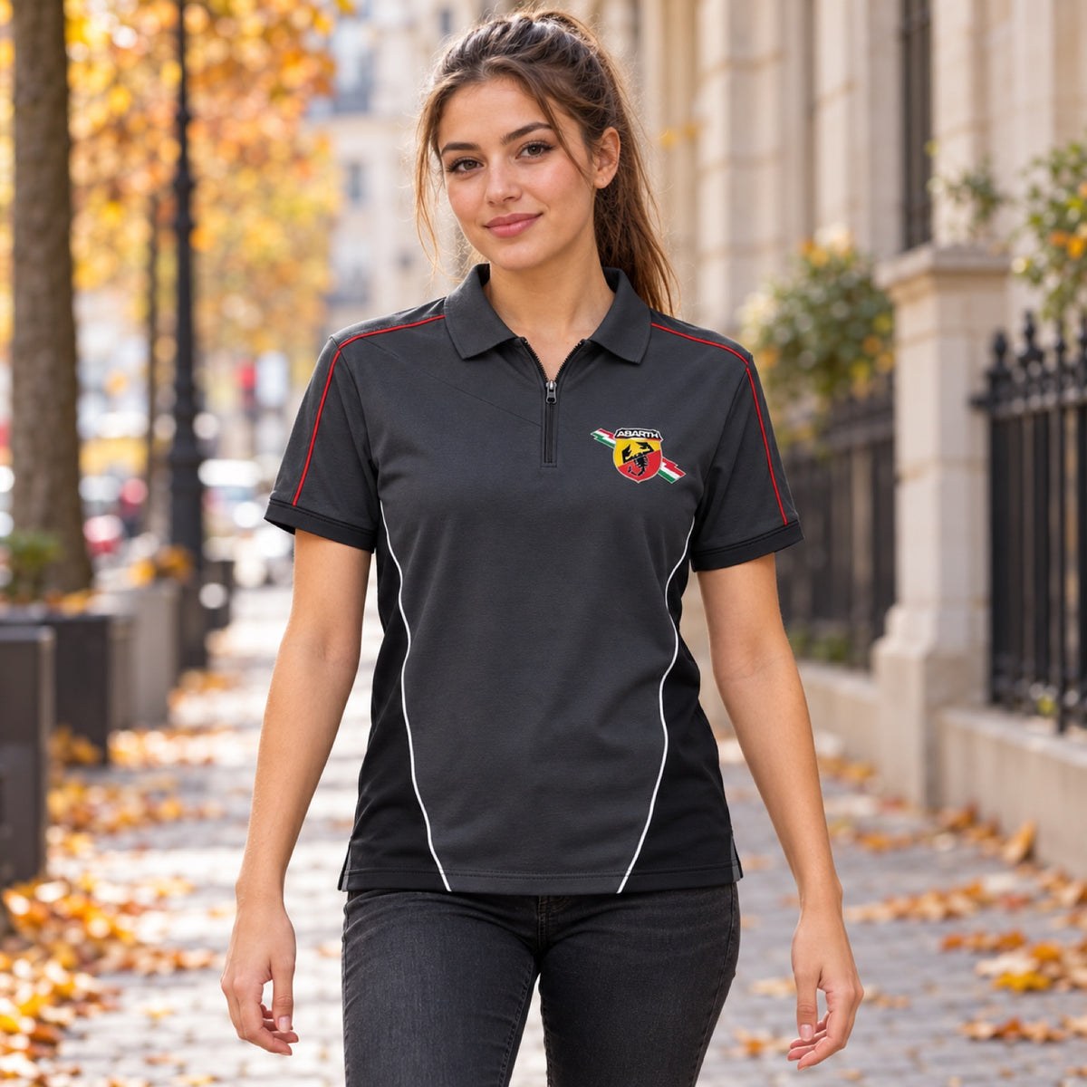 Abarth Poloshirt – Grau – Illustrationsfoto (KI)