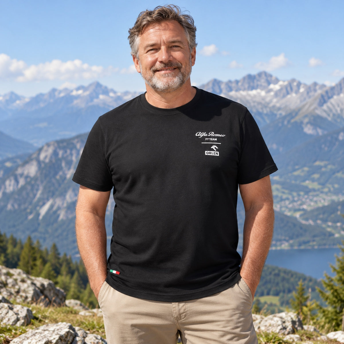 Alfa Romeo Racing F1 Orlen FANWEAR T-Shirt – Schwarz – Illustrationsfoto (KI)