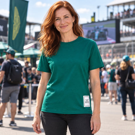 Aston Martin F1 Team LOGO Freizeit-T-Shirt – Grün – Illustrationsfoto (KI)