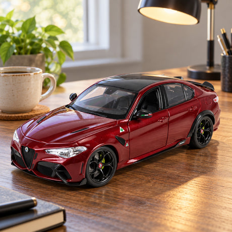 Bburago Alfa Romeo Giulia GTA Modell – Rot – Illustrationsfoto (KI)