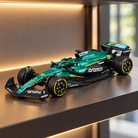 Modell Bburago Aston Martin F1 AMR25 #18 Lance Stroll 2025 – Illustrationsfoto (KI)