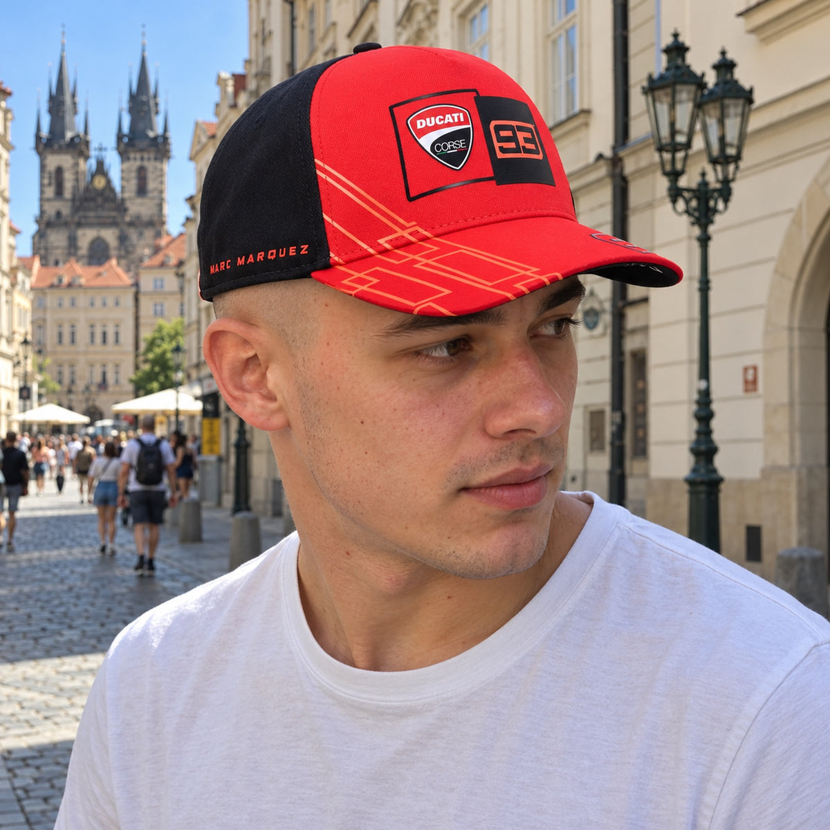 Ducati Corse – Marc Marquez #93 Fan Cap with Logo – ilustrační foto (AI)