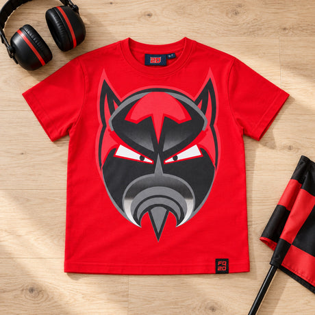 Fabio Quartararo Kinder-T-Shirt – Rot – Illustrationsfoto (KI)