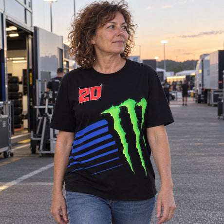 Fabio Quartararo Monster Energy Logo T-Shirt – Black – ilustrační foto 2 (AI)