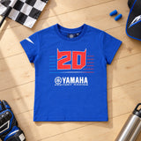 Fabio Quartararo Yamaha MotoGP Kinder-Logo-T-Shirt – Blau – Illustrationsfoto (KI)