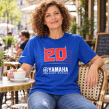 Fabio Quartararo Yamaha MotoGP Logo-T-Shirt – Blau – Illustrationsfoto (KI)