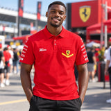 Ferrari Hypercar 499P Le Mans Team-Poloshirt – Rot – Illustrationsfoto (KI)