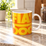 Fiat 500 Vintage Ceramic Mug – Yellow, Official Product – illustrative photo (AI)
