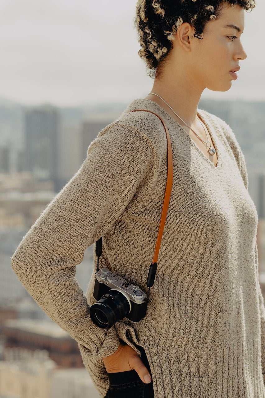 Peak Design Form - leather camera neck strap - Amber