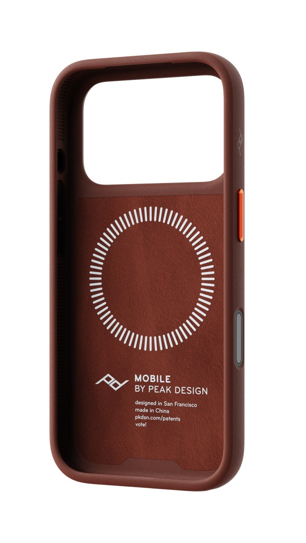 Hülle Peak Design Everyday Loop Case Slimlink für iPhone 18 Pro - Redwood Clarino