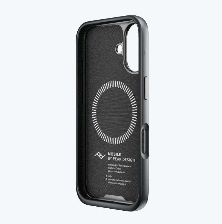 Peak Design Everyday Case Hülle für iPhone 16 Standard - Charcoal