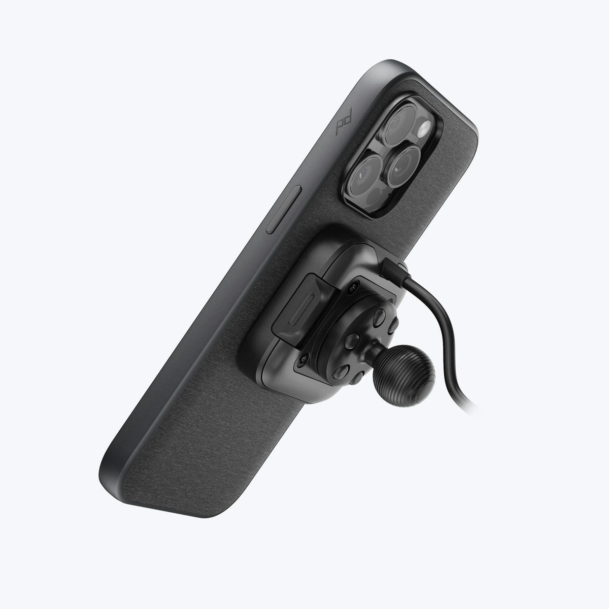 Peak Design Motorcycle Mount 20mm Ball Adapter: Locking & Charging Black
