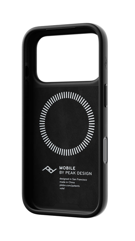 Hülle Peak Design Everyday Case Slimlink für iPhone 18 Pro - schwarzes Leder