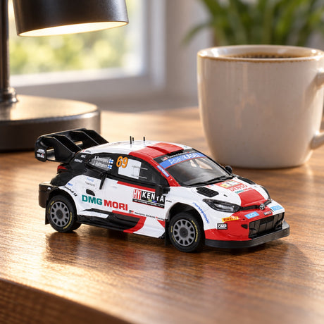 Toyota GR Yaris Rally1 Modell, Nr. 69, WRC, Safari Rally, K. Rovanperä/J. Halttunen, 2022 – Illustrationsfoto (KI)