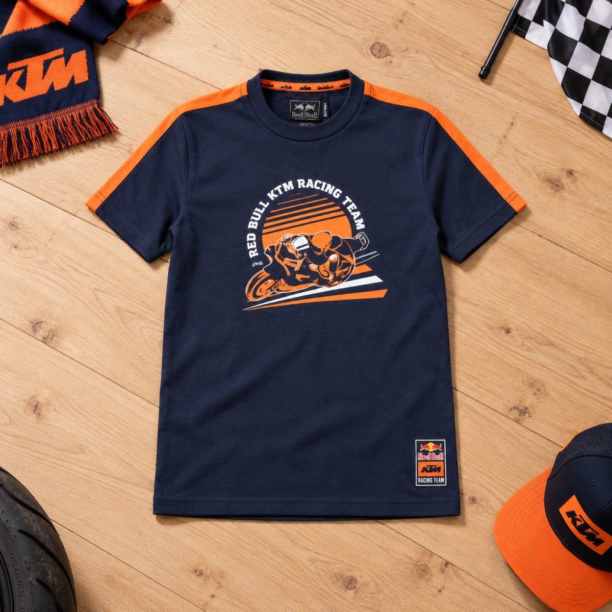 KTM Red Bull Racing GRID Kinder-T-Shirt – Dunkelblau – 164 cm – Illustrationsfoto (KI)