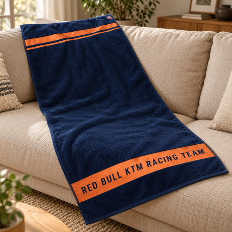 KTM Red Bull Racing großes Handtuch mit Schriftzug – Illustrationsfoto (KI)