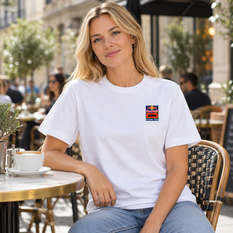 KTM Red Bull Racing Casual Logo T-Shirt – White – illustrative photo (AI)