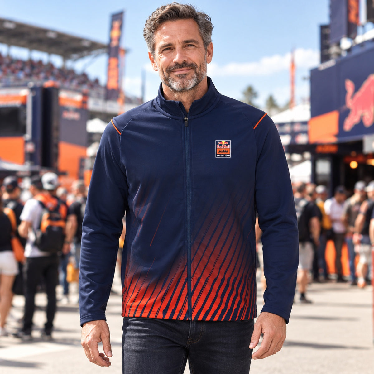 KTM Red Bull Racing Motion Sport-Jacke – Illustrationsfoto (KI)