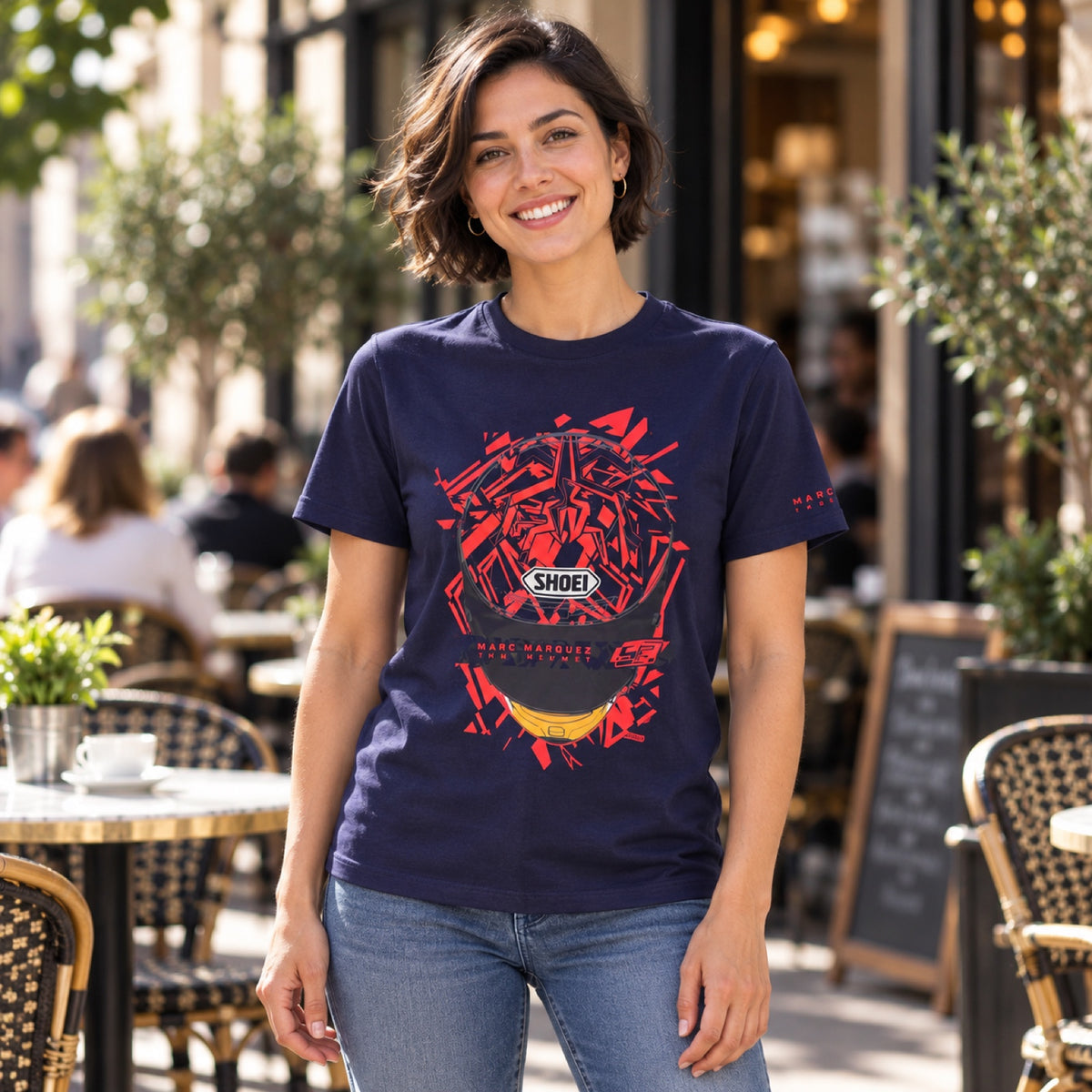Marc Marquez Helmet 93 T-Shirt – Illustrationsfoto (KI)