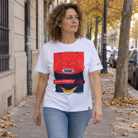 Marc Marquez Season Helmet T-Shirt – White – ilustrační foto 2 (AI)