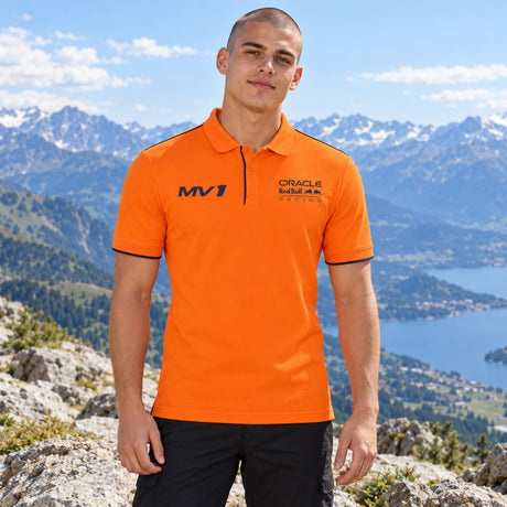 Max Verstappen MV1 Freizeit-Poloshirt – Orange – Illustrationsfoto (KI)