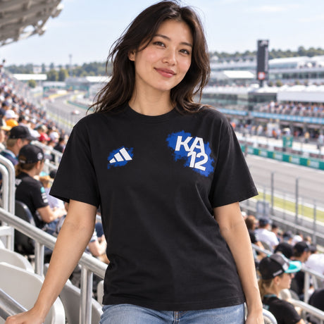 Mercedes-AMG PETRONAS F1 x Adidas KIMI ANTONELLI #12 T-Shirt – Schwarz – Illustrationsfoto (KI)