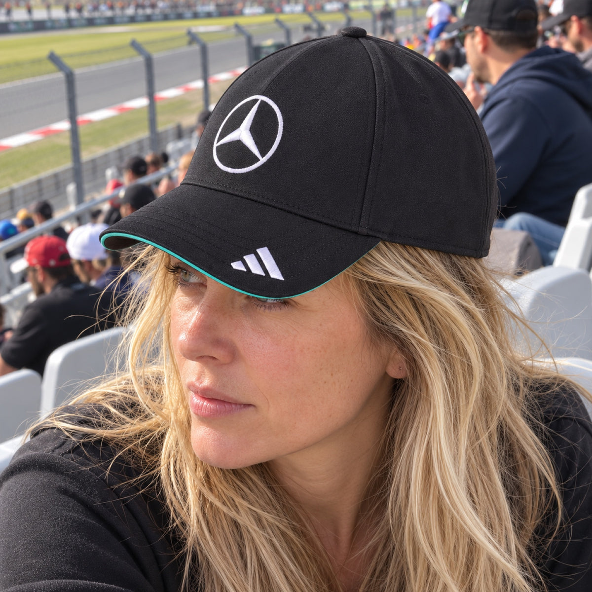 Mercedes-AMG PETRONAS F1 x Adidas Team Cap – Black – ilustrační foto 2 (AI)