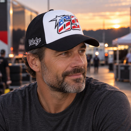 Nicky Hayden #69 Cap mit gebogenem Schirm – Illustrationsfoto (KI)