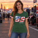 Nicky Hayden Damen-T-Shirt mit Logo – Illustrationsfoto (KI)