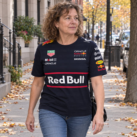 Oracle Red Bull Racing Team T-Shirt with Sponsor Logos – ilustrační foto 2 (AI)