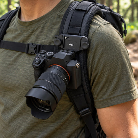 Peak Design Capture (v3) – Black – Standard Plate – illustrative photo (AI)
