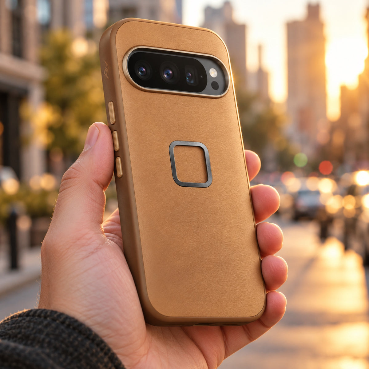 Peak Design Everyday Clarino Case Pixel 10 / 10 Pro – Tan – Illustrationsfoto (KI)