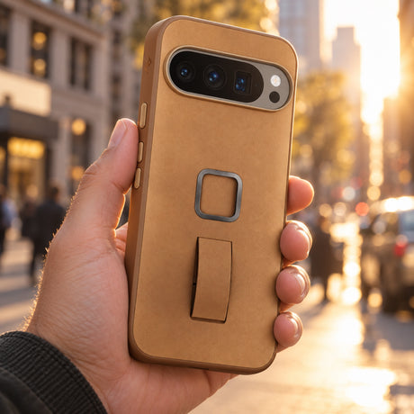 Peak Design Everyday Clarino Loop Case – Pixel 10 Pro XL – Tan – illustrative photo (AI)
