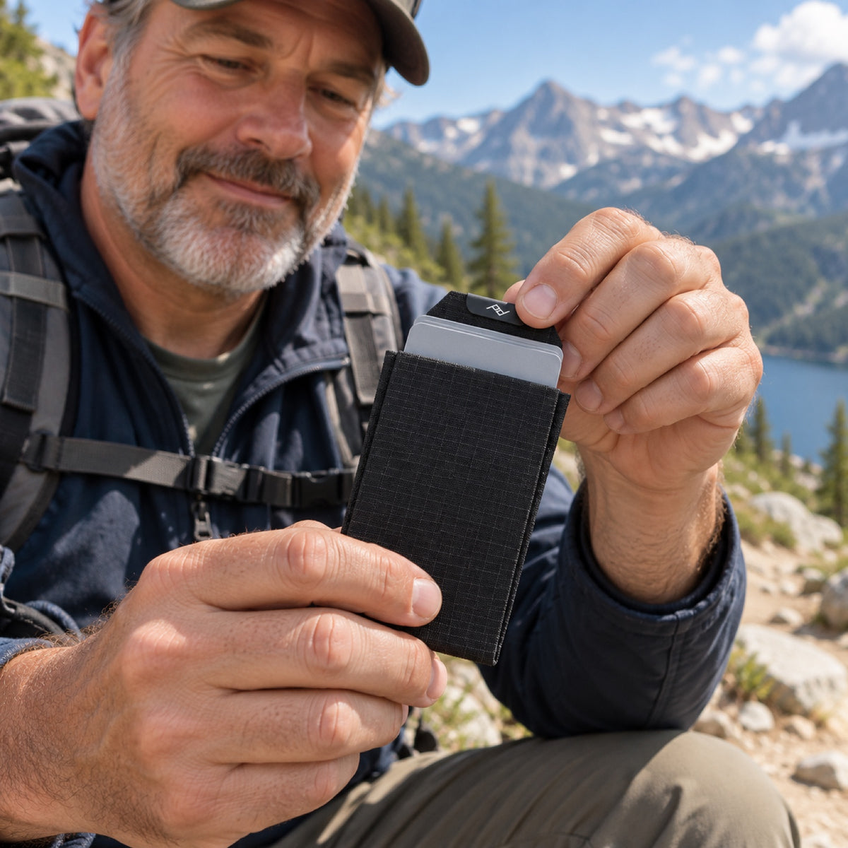 Peak Design Everyday Slim Wallet – Black – illustrative photo (AI)