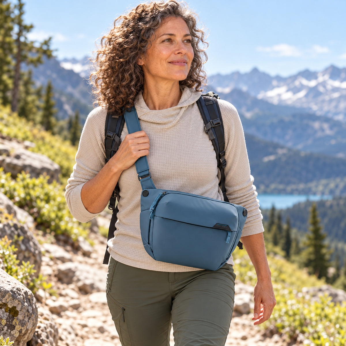 Peak Design Everyday Sling 6L – Ocean – Illustrationsfoto (KI)
