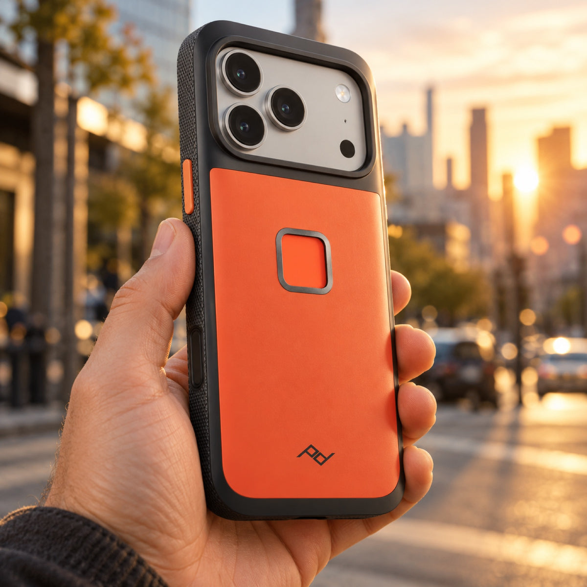 Peak Design GNAR Case – iPhone 17 Pro Max – Ibis – illustrative photo (AI)