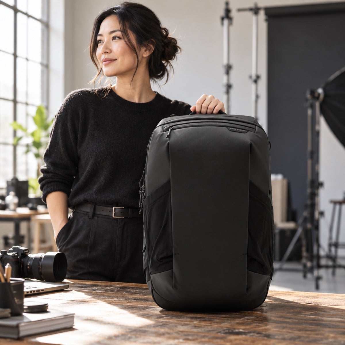 Peak Design Travel Backpack 2-in-1 40L – Schwarz – Illustrationsfoto (KI)