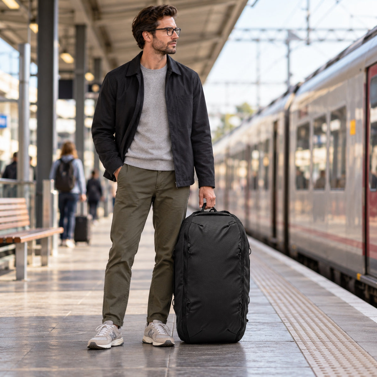Peak Design Travel Duffelpack 65L – Schwarz – Illustrationsfoto (KI)