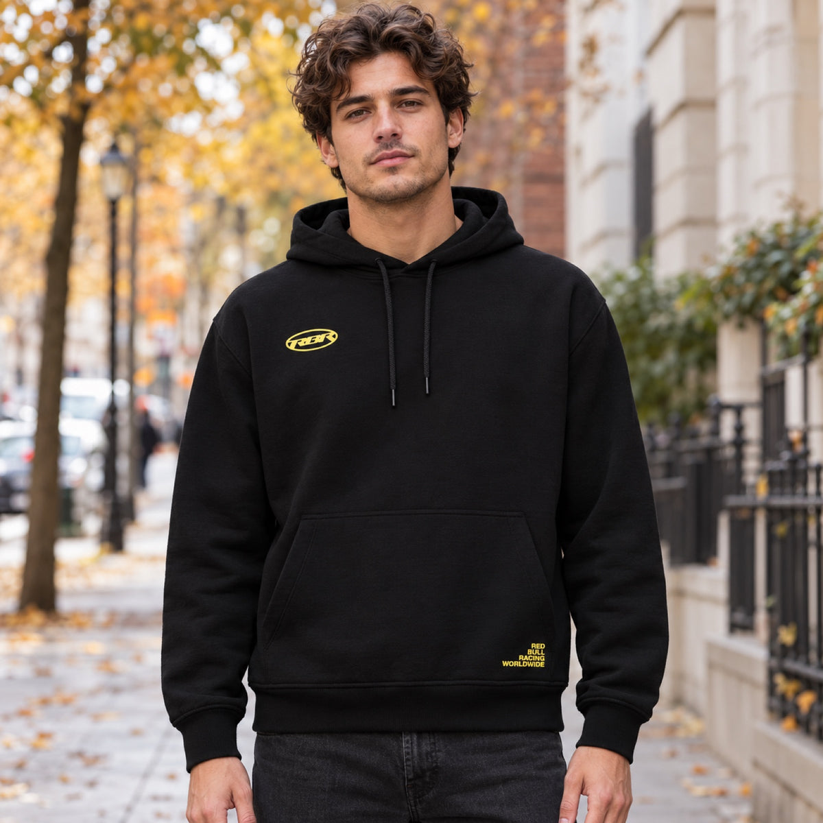 Pepe Jeans x Red Bull Racing Worldwide Hoodie – Schwarz – Illustrationsfoto (KI)