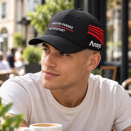 Porsche Motorsport Penske Team-Cap – Schwarz – Illustrationsfoto (KI)