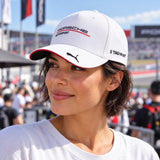 Porsche Motorsport Team Cap with Sponsor Logos – White – illustrative photo (AI)