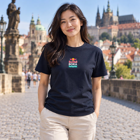 Red Bull Bora Hansgrohe Fan T-Shirt with Logo – Navy Blue – illustrative photo (AI)