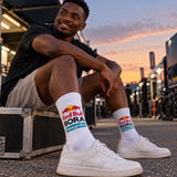 Red Bull Bora Hansgrohe Sportsocken mit Logo – Illustrationsfoto (KI)