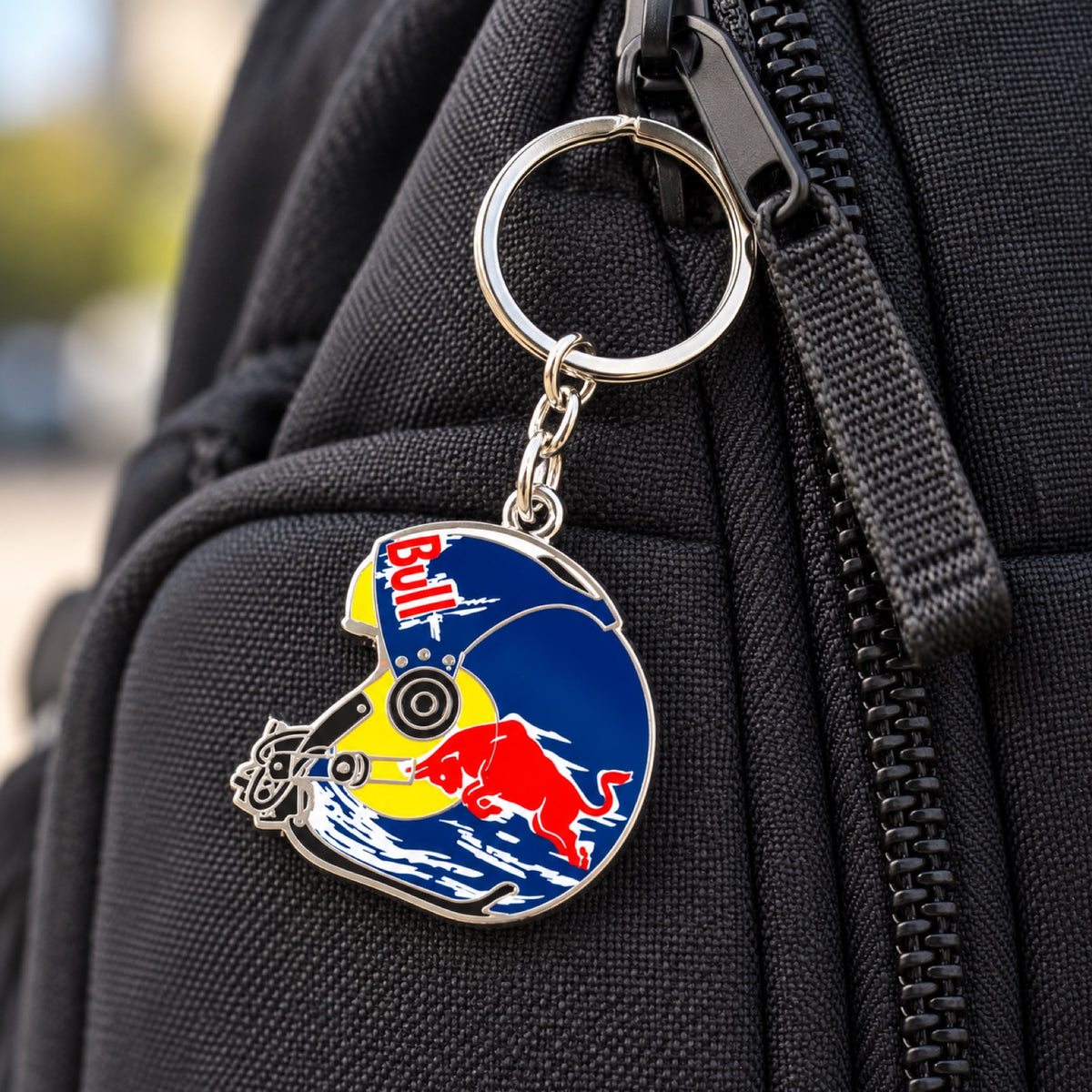 Red Bull The Flying Bulls Keyring – Helmet Design – illustrative photo (AI)