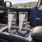 Red Bull Glas – 2er-Set – Illustrationsfoto (KI)