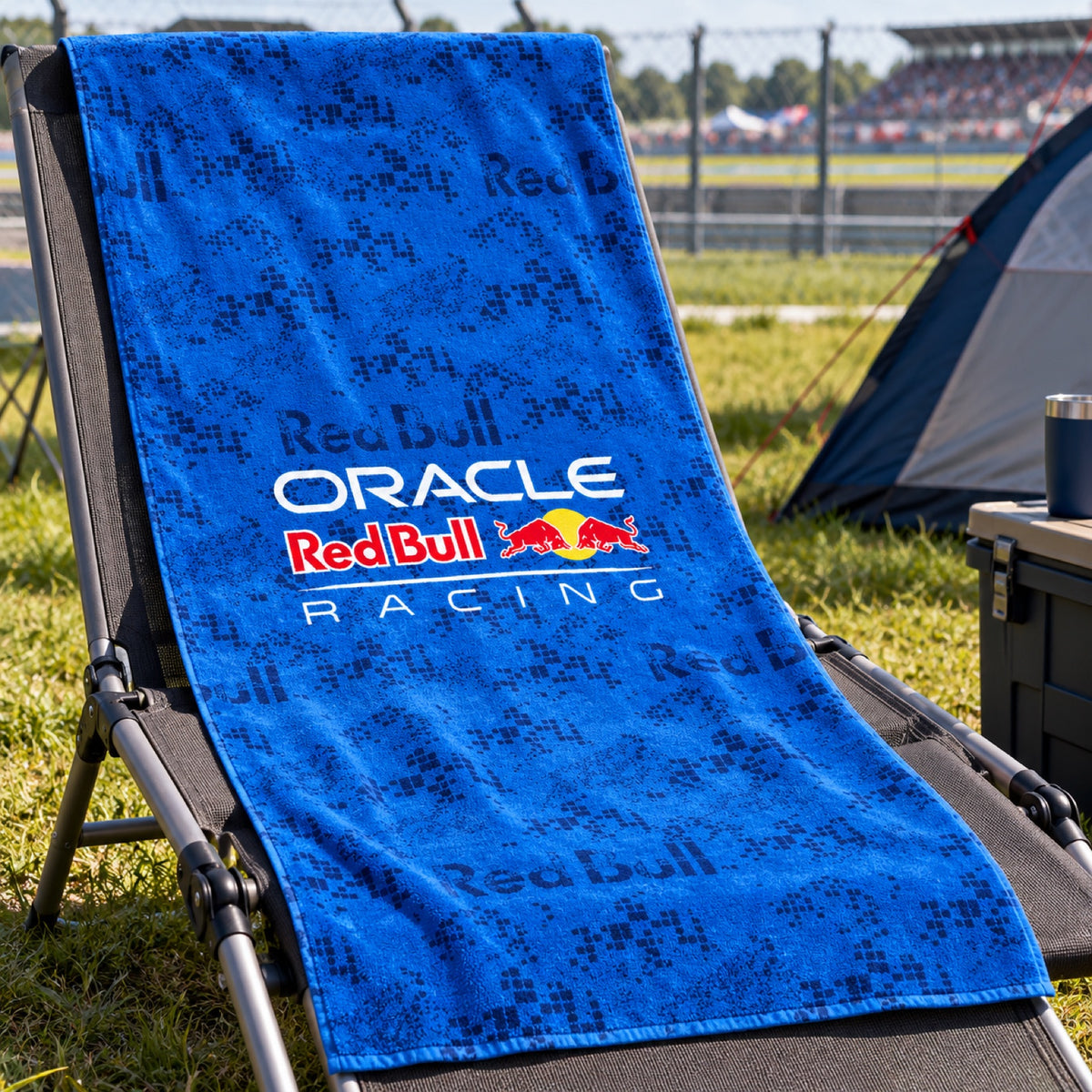 Oracle Red Bull Racing LOGO großes Strandtuch – Illustrationsfoto (KI)
